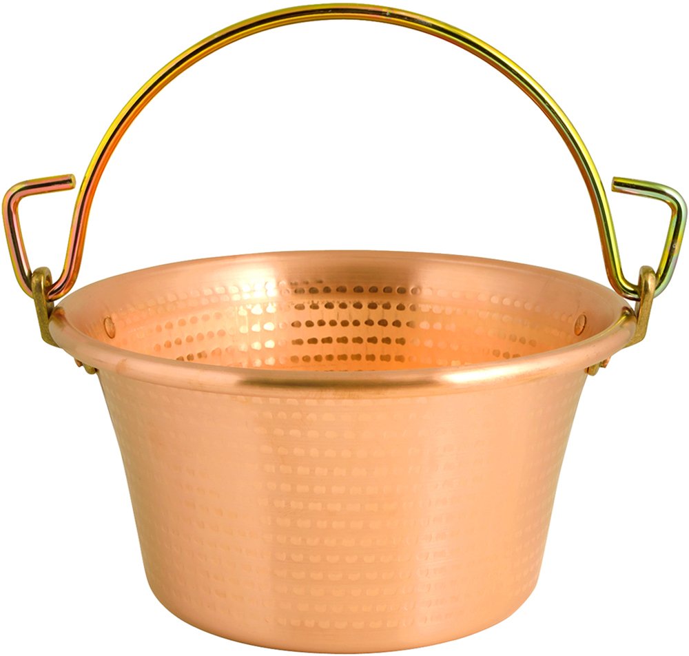 Paiolo in Rame Marca Lar con Manico Ad Arco D. 22 Cm Pentola Polenta