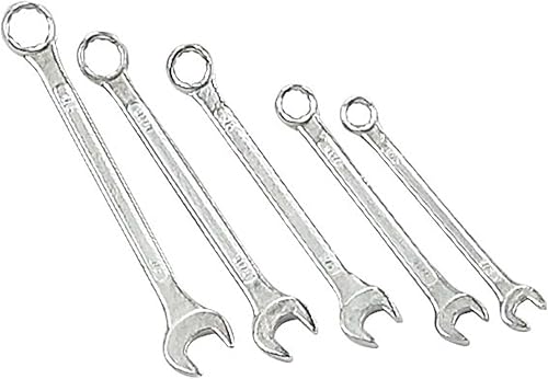 Juego de llaves inglesas combinadas métricas de 5 piezas  5 tamaños 0.315 in, 0.394 in, 0.472 in, 0.512 in y 0.551 in  Acero al cromo vanadio
