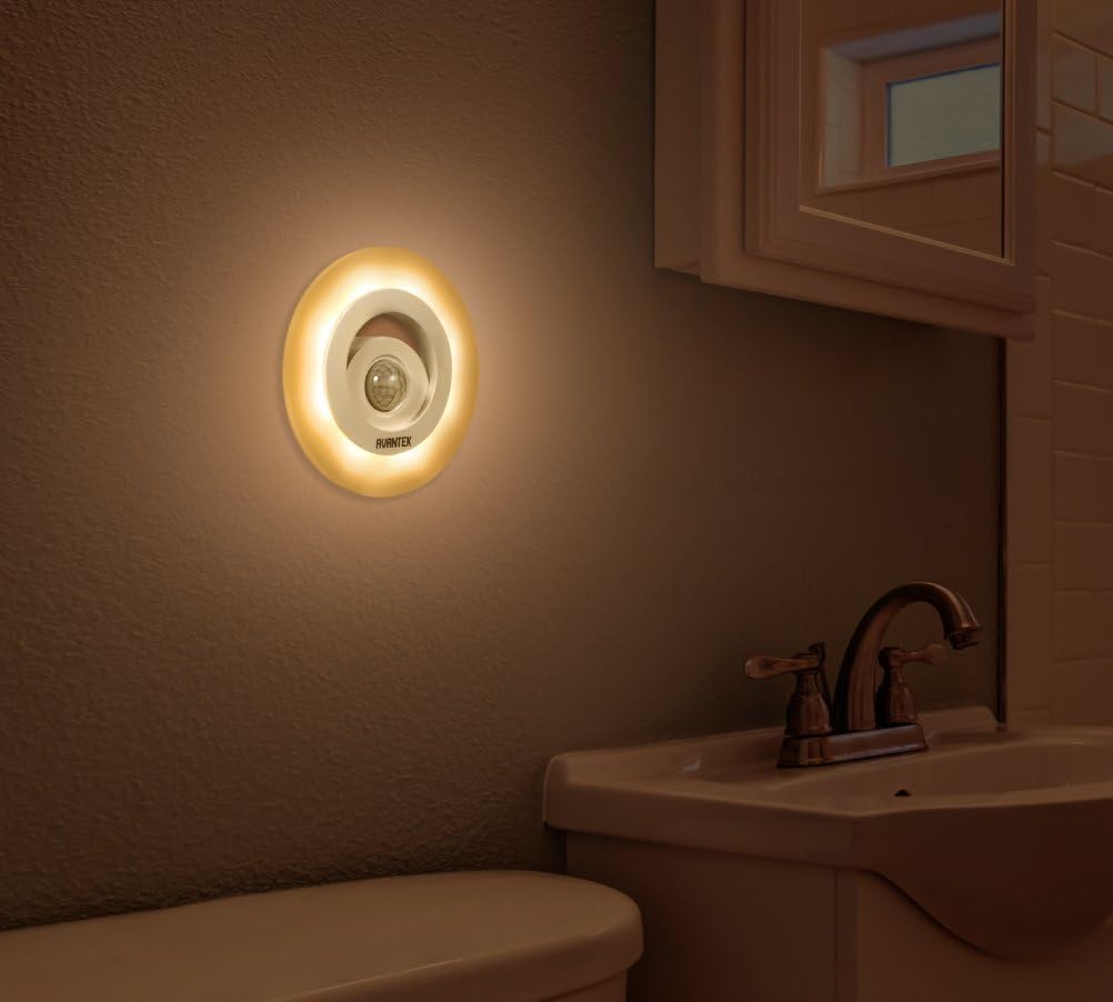 AVANTEK LED Night Light with Motion Activated Sensor and Magnetic Base, Stick-Anywhere, Battery Operated, Warm White