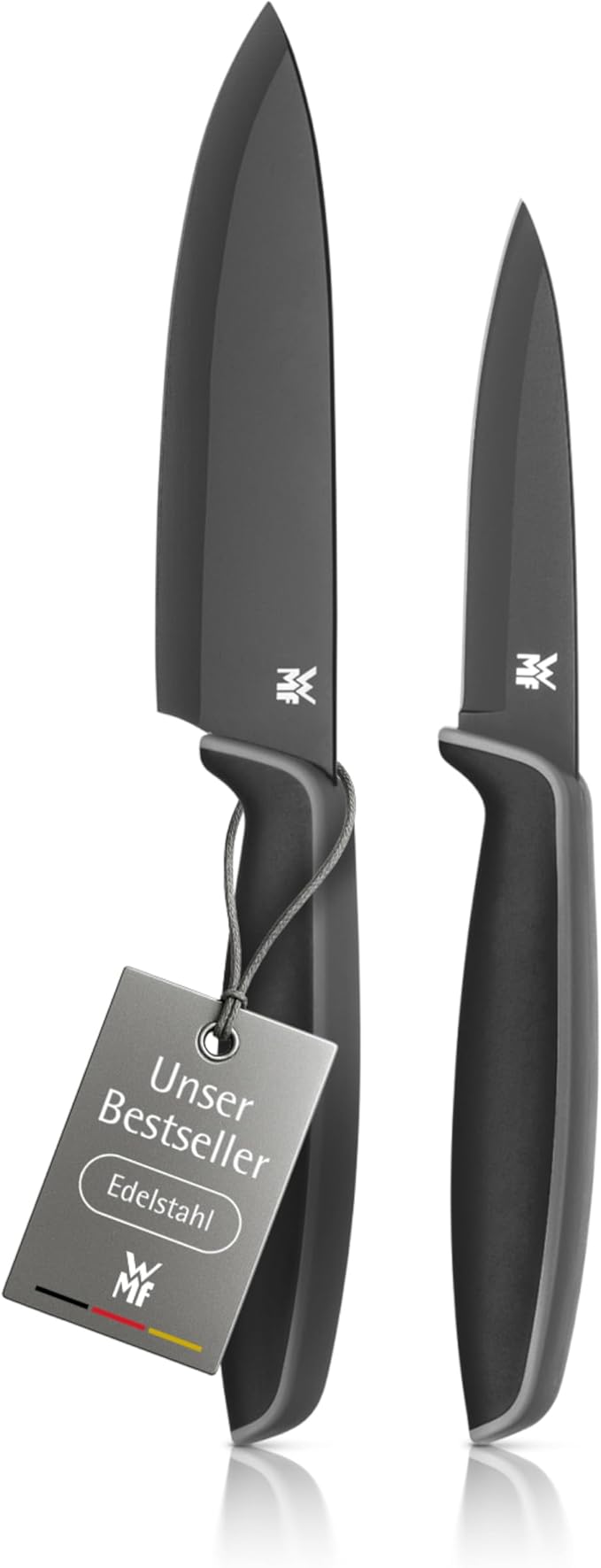 WMF Touch Messerset 2-teilig, Küchenmesser mit Schutzhülle, Messer Set Spezialklingenstahl antihaftbeschichtet, scharf, Kochmesser, Gemüsemesser, schwarz WMF Touch Messerset 2-teilig, Küchenmesser mit Schutzhülle, Messer Set Spezialklingenstahl antihaftbeschichtet, scharf, Kochmesser, Gemüsemesser, schwarz