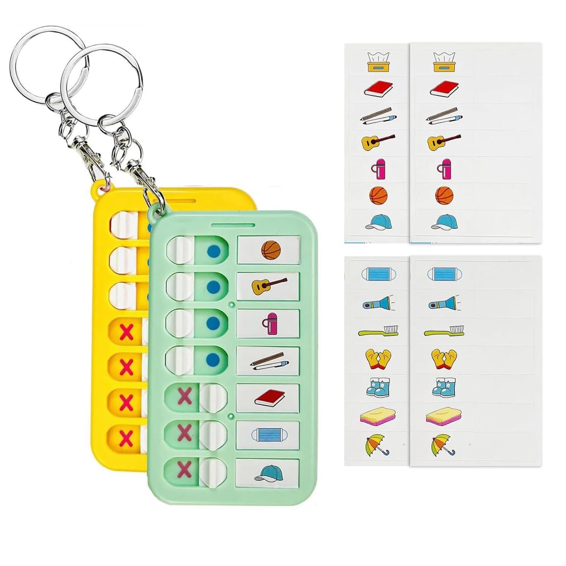 WeddHuis 2 Pcs Tableros de Checklists Reutilizables, Planificador de Tareas Diarias, Lista de Pendientes, Memo-Board para Niños y Adultos, para Escuela y Familia