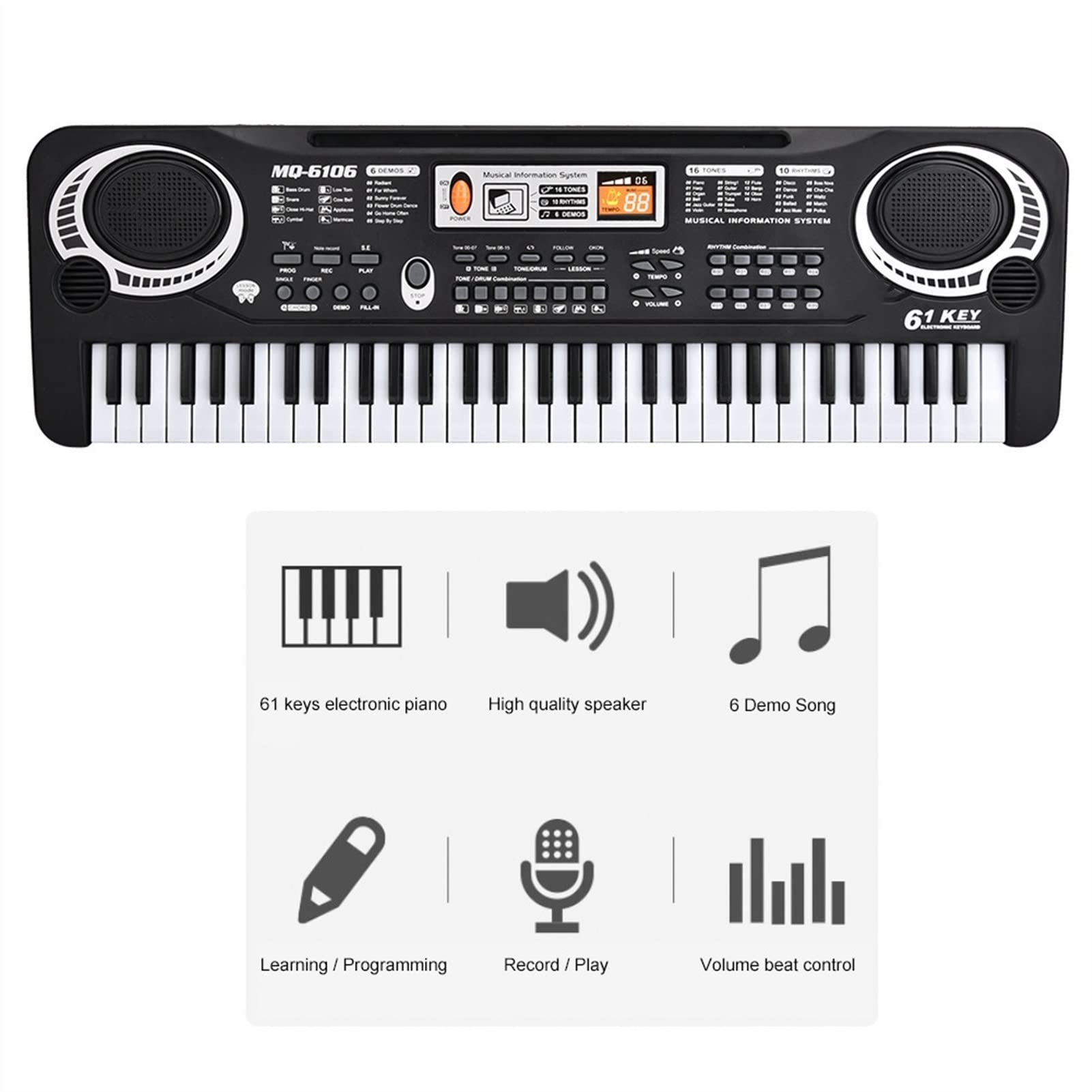 Tastiera Digitale Elettrica A 61 Tastie Di Piano Musicale Strumenti Elettronici Con Microfono Tastiera Pianoforte