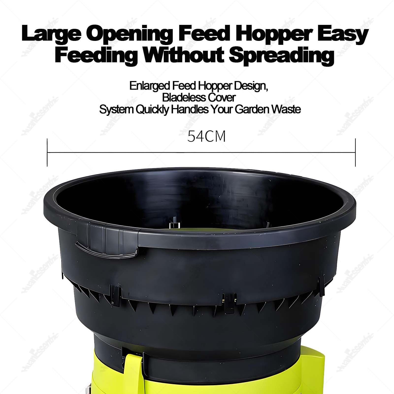 Trituratore Elettrico,Trituratore Compost Senza Lame Powercord-60m