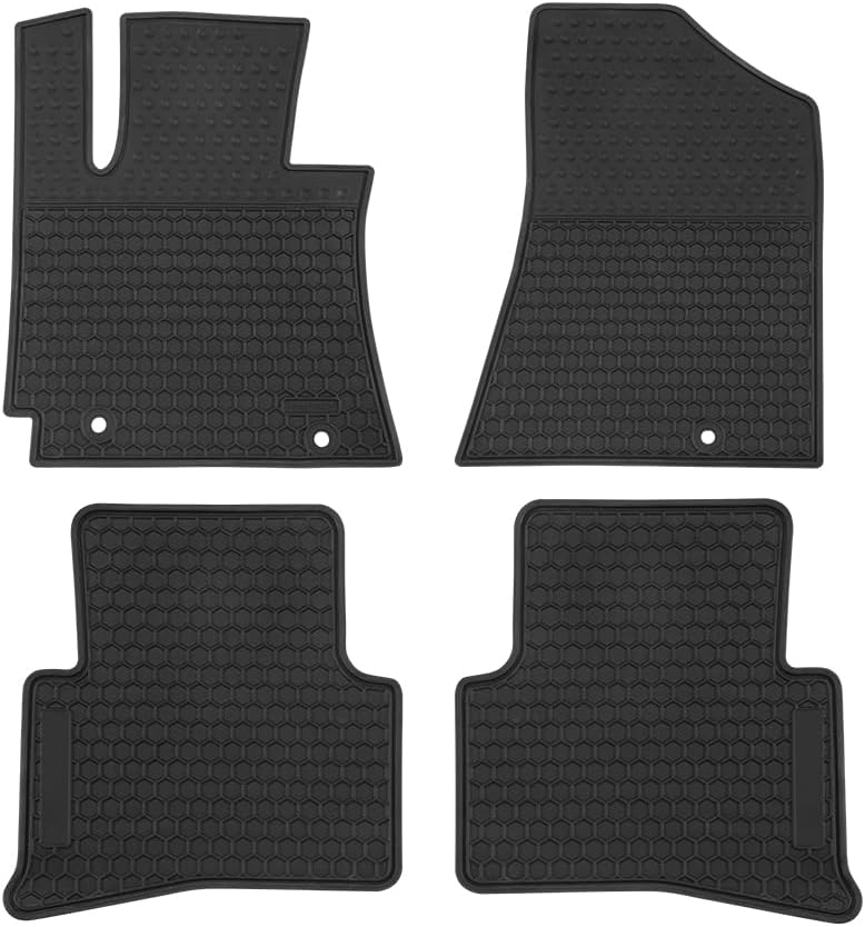 Car Floor Mats Custom Fit for Hyundai Tucson 2016 2017 2018 2019 2020 2021 Odorless Washable Heavy Duty Rubber (All Weather) Floor Liners Front and Rear Row Set Black