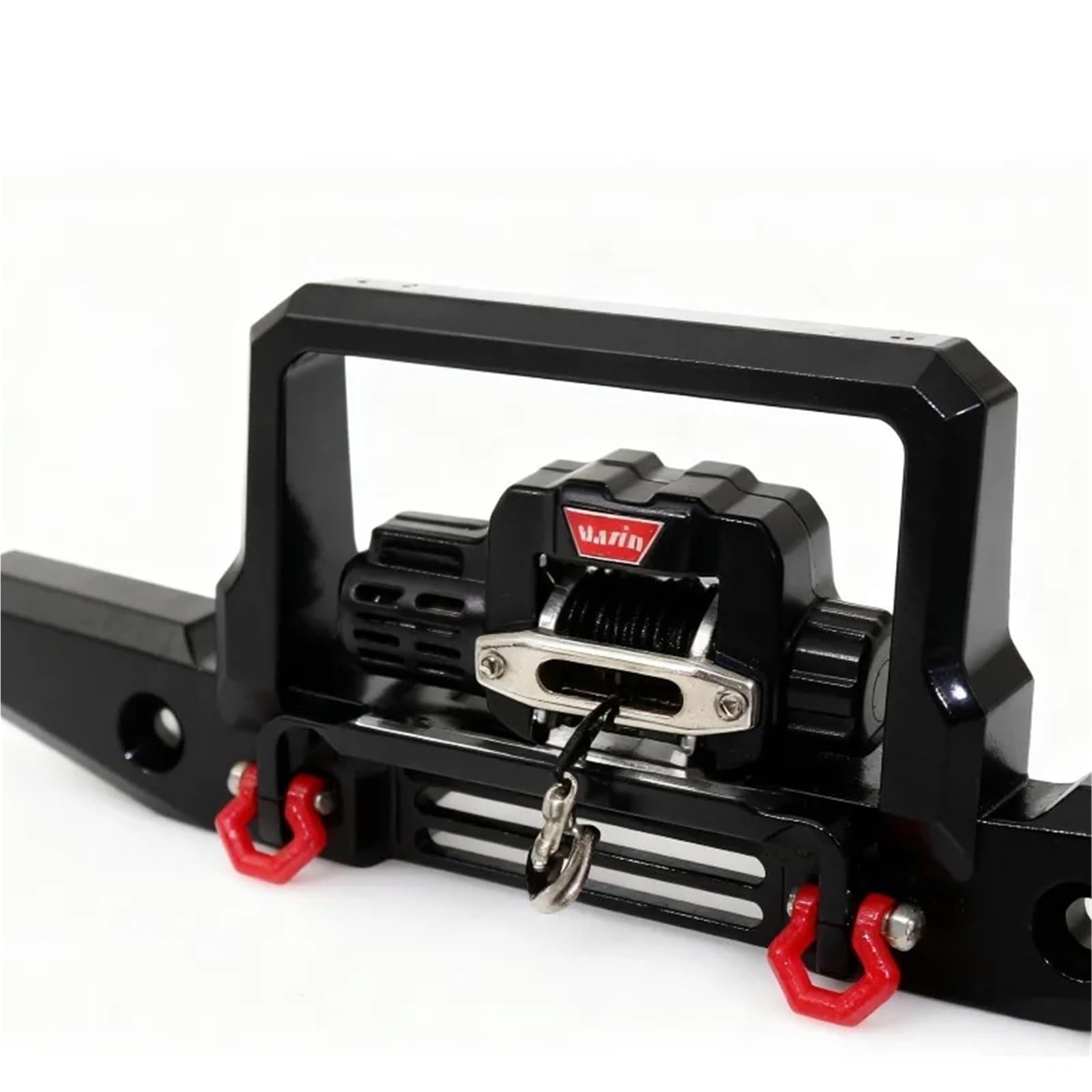 Accessoires pour Traxxas pour TRX4-M pour Defender 1/18 Pare-Chocs Avant en Métal Et Treuil Électrique Accessoires pour Améliorer Votre Voiture RC Tout- Terrain(Front and Winch