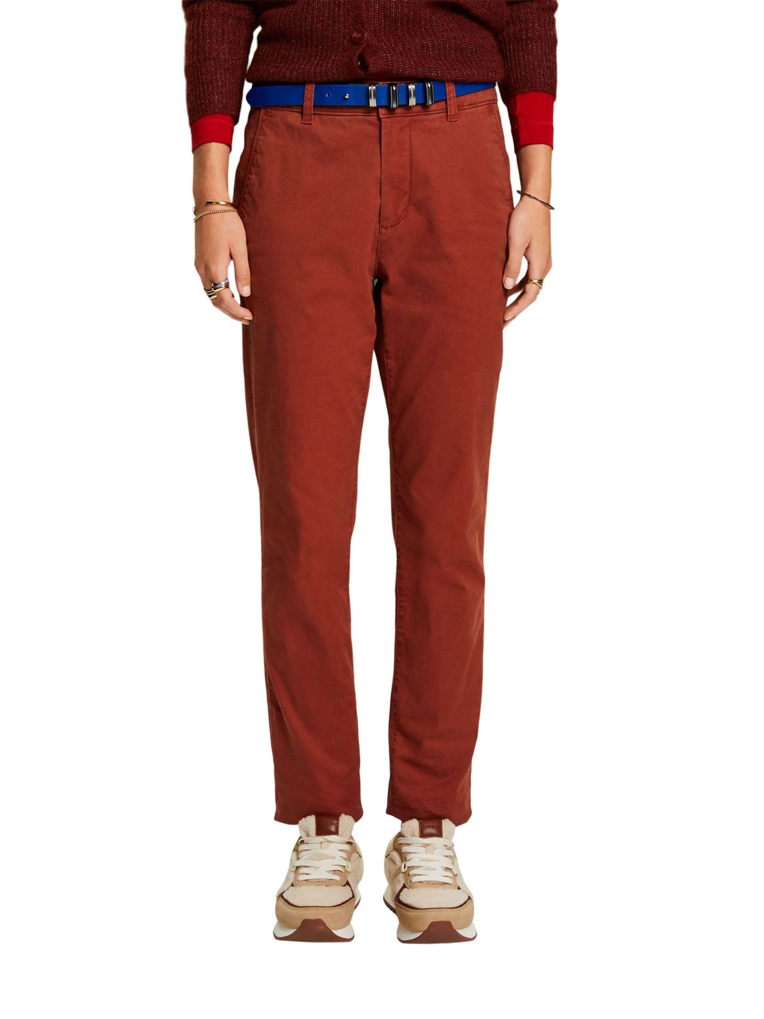 ESPRIT Women's Trousers, 345/Light Khaki, 30W x 30L