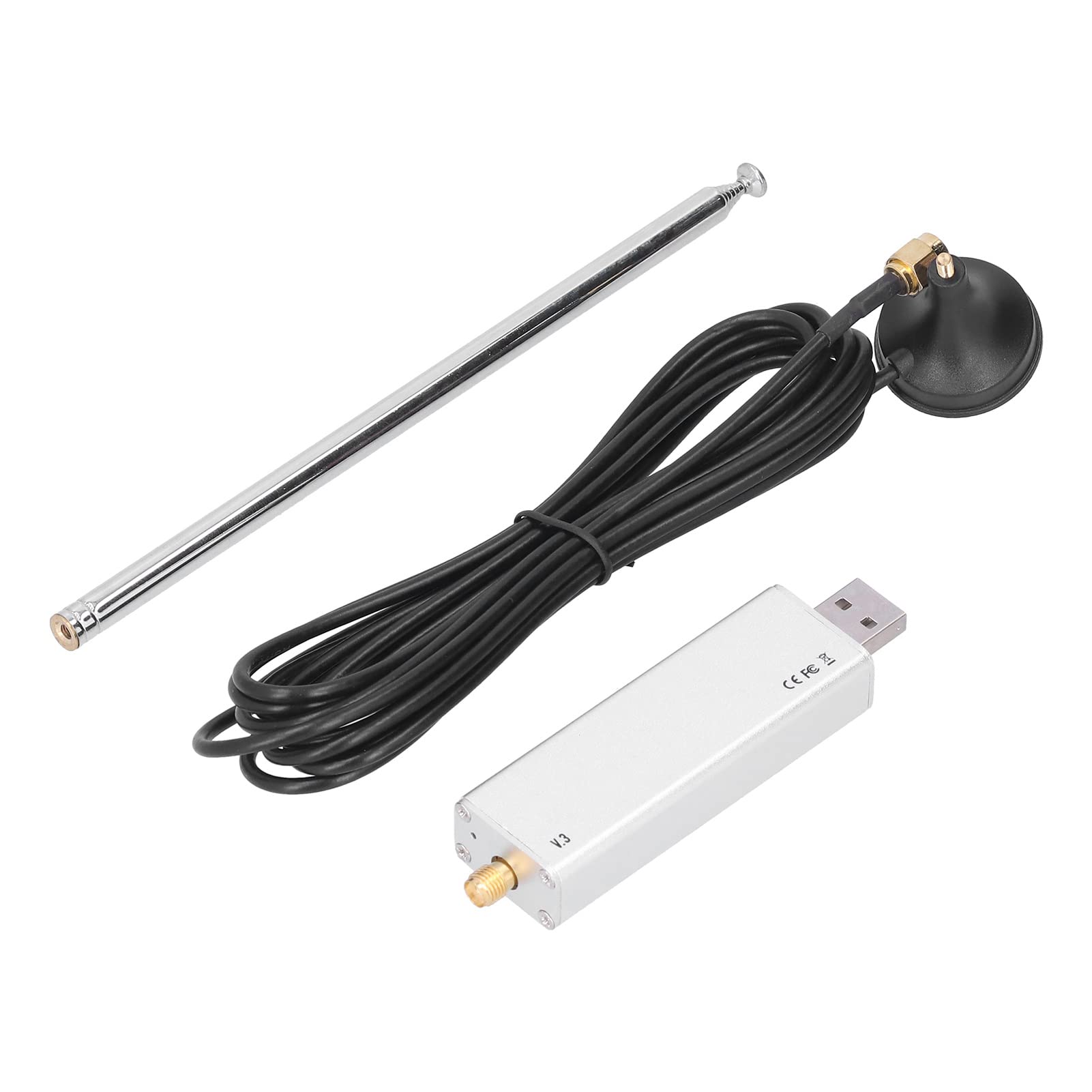 Sintonizzatore RTL‑SDR R820T2 V3 RTL2832U + Antenna Telescopica + Kit Base Antenna