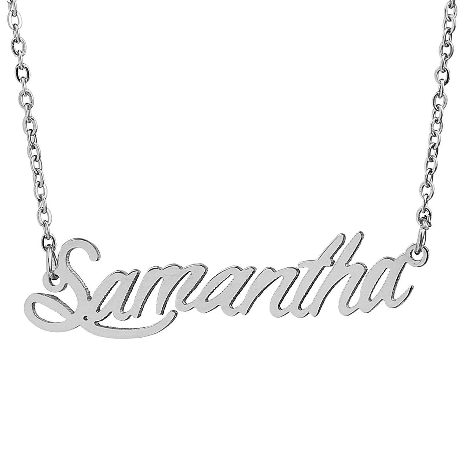 Custom Name Necklace Personalized Initial Necklaces Custom Any Name Necklace in Golden Silver