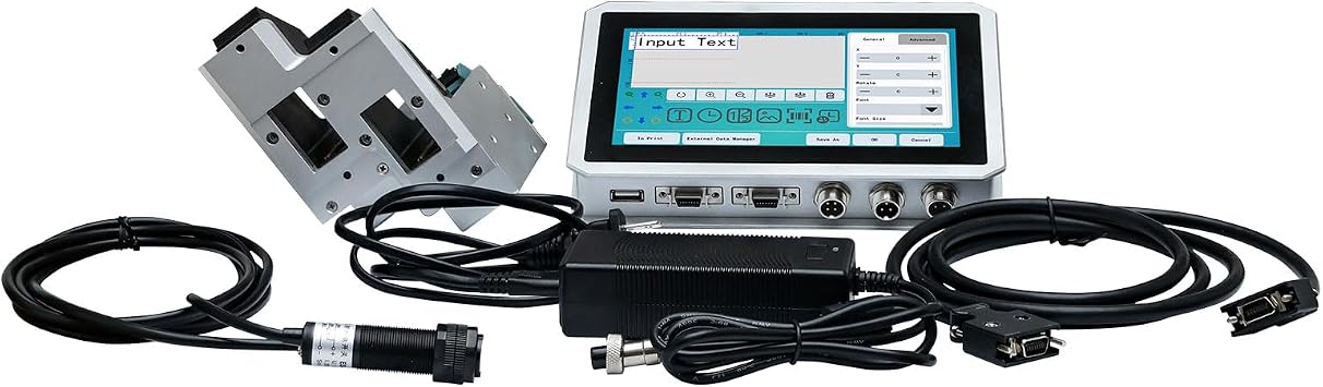 PEKOKO LBX2000 Plus Online Inkjet Coder, Industrial Inkjet Printer, Batch Date, Number Code on Carton Box, Plastic Bags, Tin can, Pet Bottles