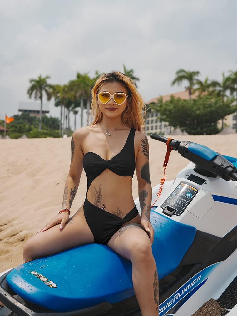 XXTAXN Women's Sexy Thong Cutout Monokinis Tie Beach One Piece Swimsuit Bathing Suit - Image 6