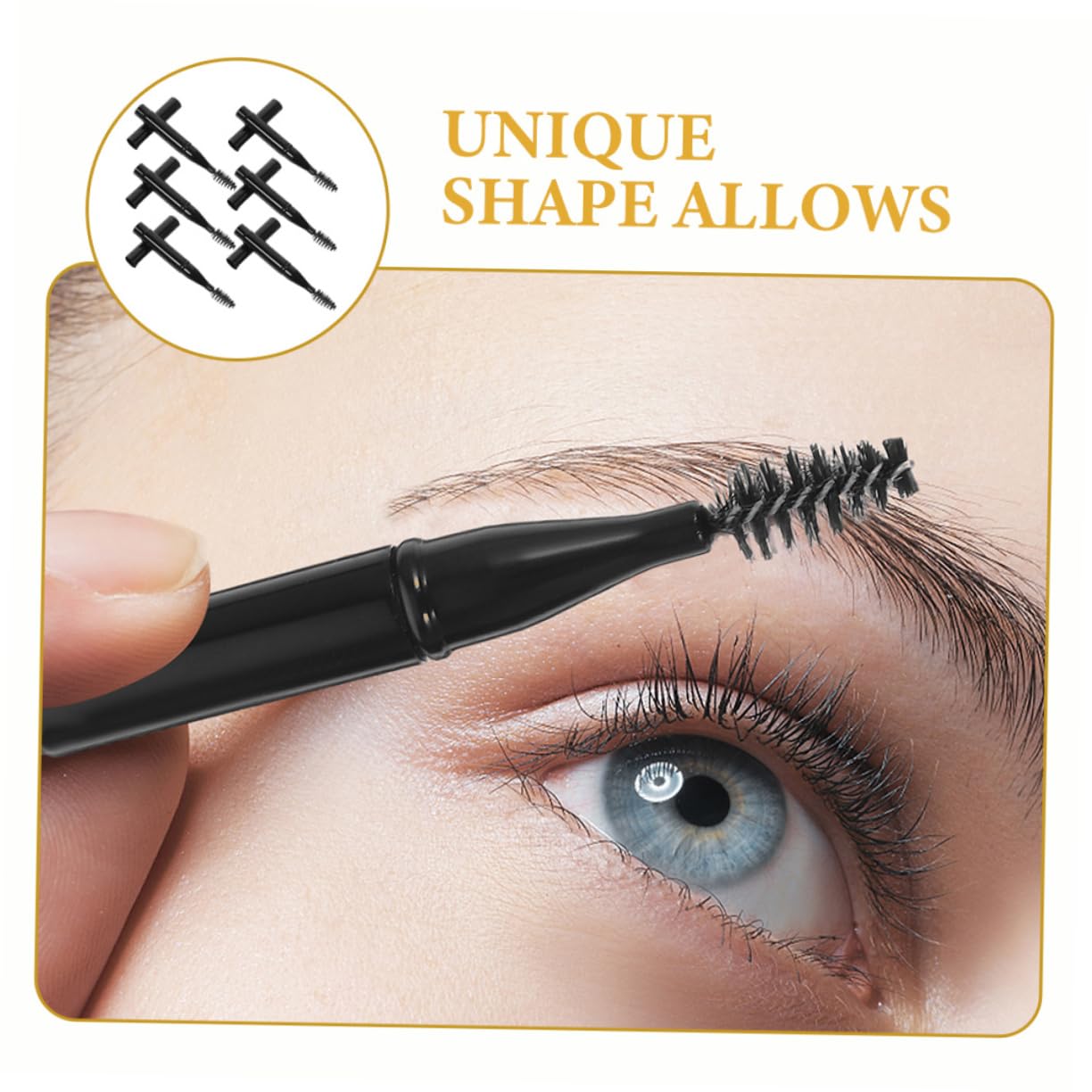 Healeved Stk Spiral-augenbrauenbürste Make-up Pinsel Wimpernbürste Augenbrauenstab Augenbrauenpinsel Brauenbürsten Wimpernstäbe Mascara-zauberstab Kamm Kurzes Spiel Mit Deckel Nylon