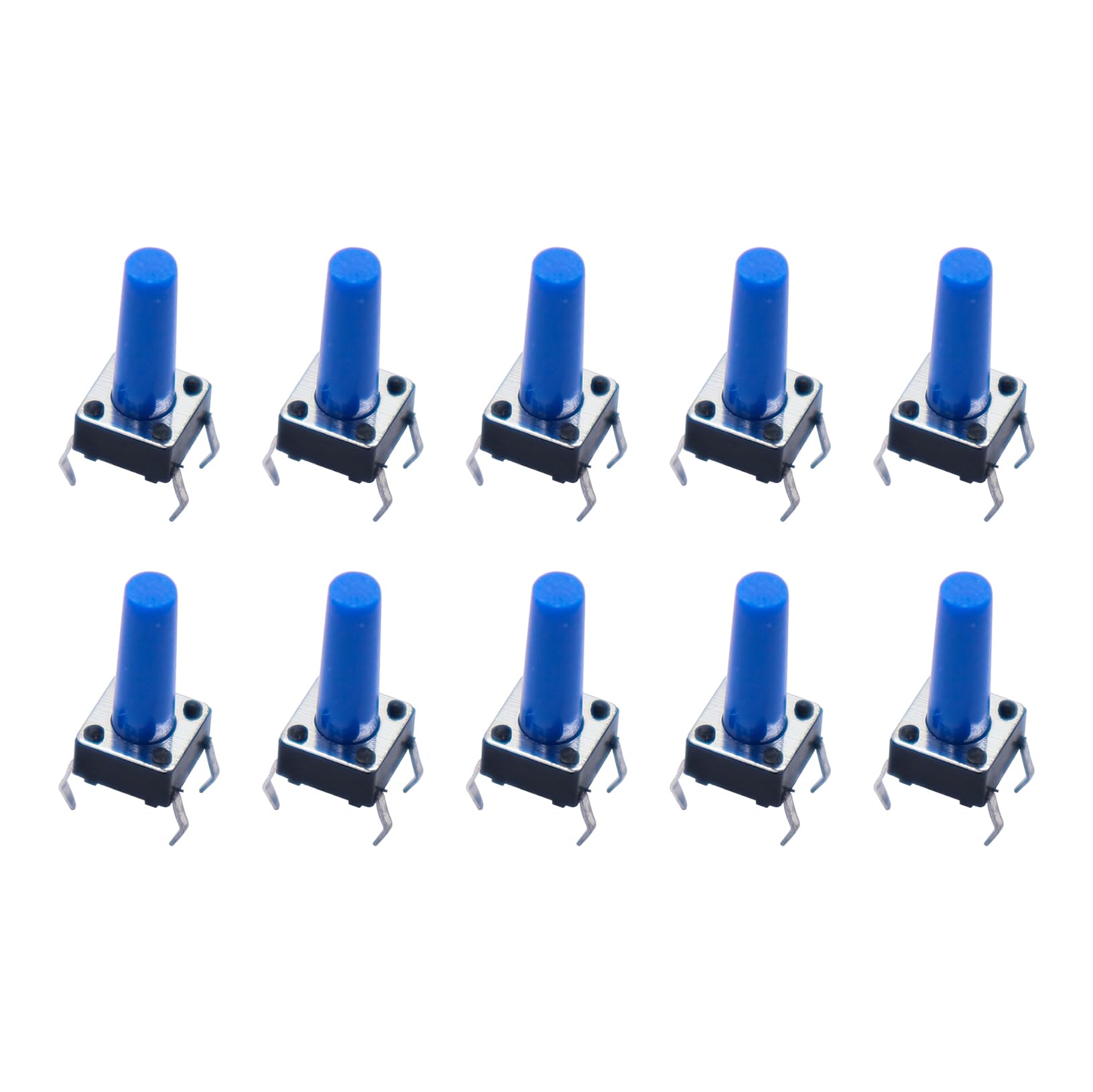 Electronic Spices 6 x 6 x 13mm Blue Color Tactile Momentary Push Button Switch Pack of 10-image-37