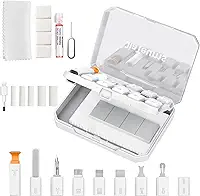 Ferramenta de Limpeza Da Porta de Carregamento Do Iphone, Kit de Limpeza Usb-C para Celular e Airpods, Kit de Reparo para Cabo de Dados de Laptop e Pc (Branco)