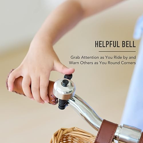 Miniatura 5 de Viribus 14 Kids Balance Bike with Basket Bell  Rubber Tires Adjustable Training Balance Bike for Big Kids Carbon Steel No Pedal Bicycle for 2 3 4 5