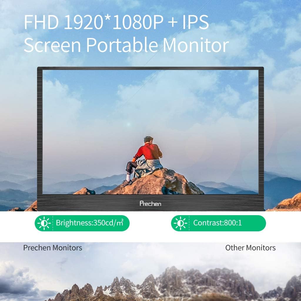 Onе-Dау Sаlе: Uр tо 50% оƒƒ Portable Monitor 15.6 Inch Computer Display Full HD IPS Screen USB Gaming Monitor with Mini HDMI Interface Speaker for Laptop PC PS3 PS4 Xbox,Prechen