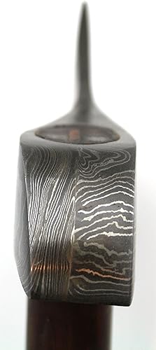 Miniatura 5 de Wild Turkey Handmade Hacha de acero de Damasco sólido con funda de cuero al aire libre camping caza