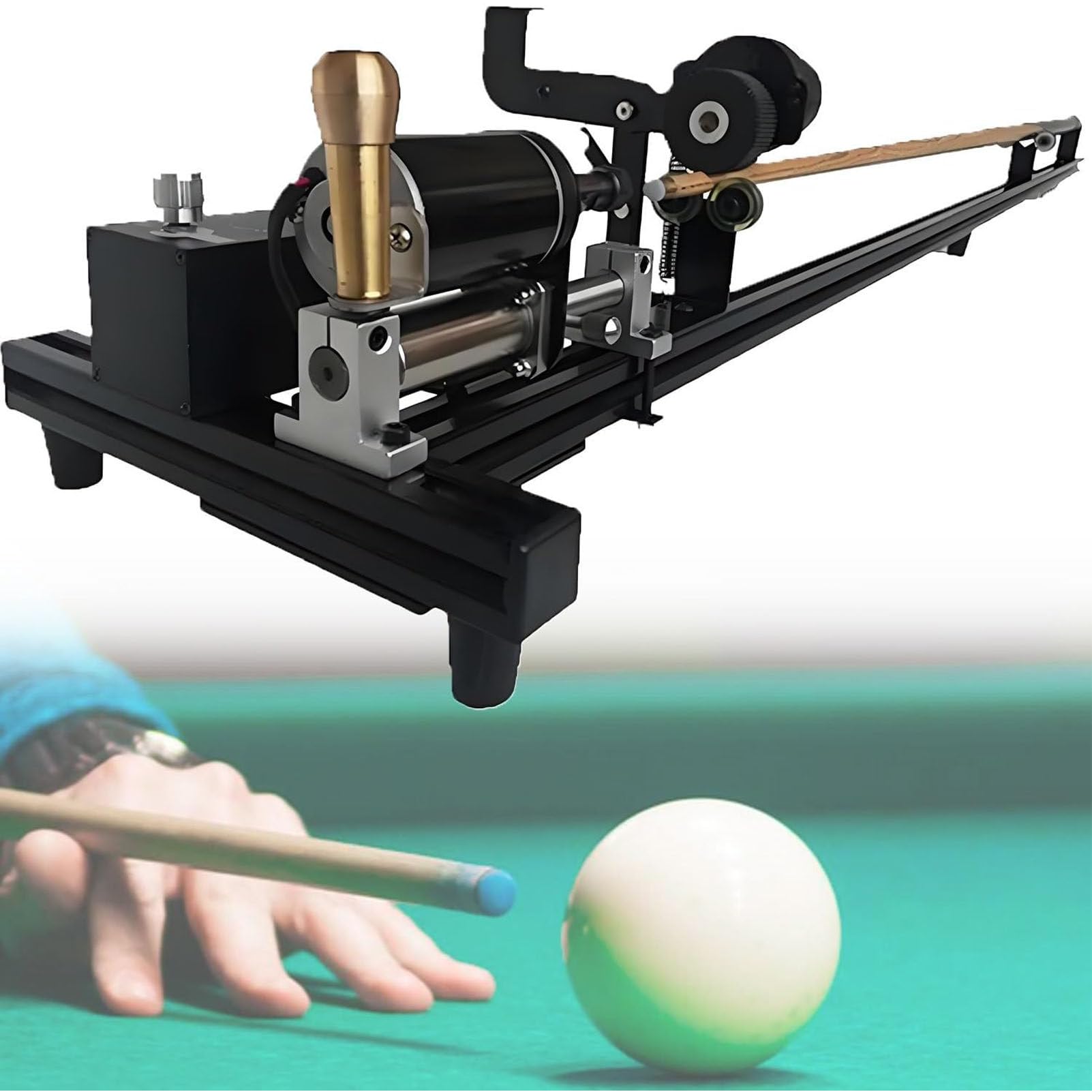 JXYQ Snooker Cue Repair Machine, 300W Multifunctional Polishing and Grinding Tool, 7-in-1 Straightening Lathe for Pool Cue Tip Repair
