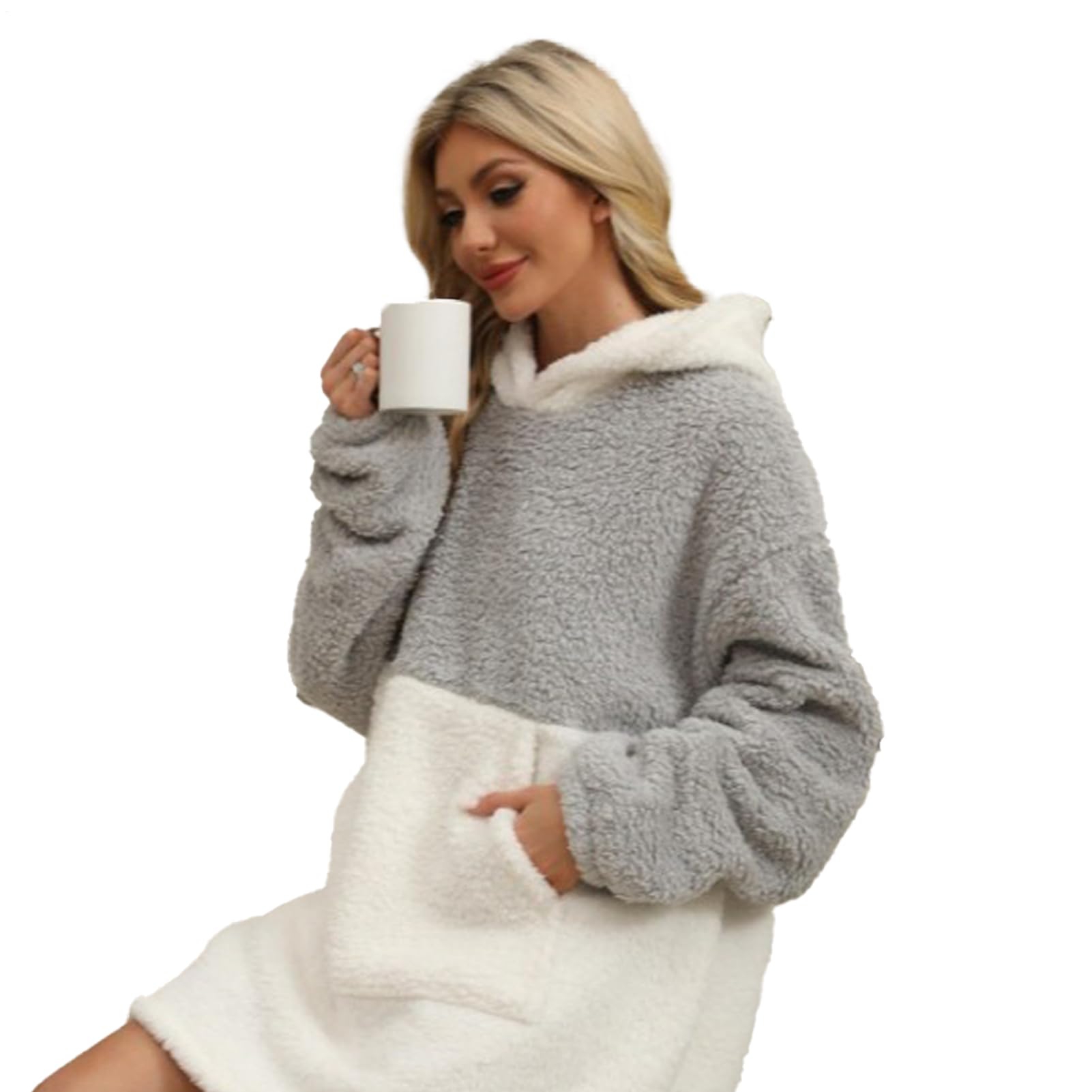 Couverture à capuche sweat-shirt en flanelle portable pour homme et femme