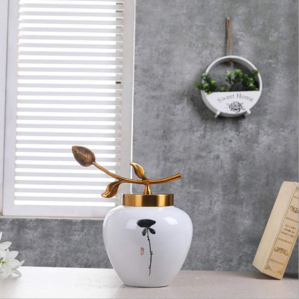 Vase en céramique délicat orné de cuivre pour décoration prestigieuse