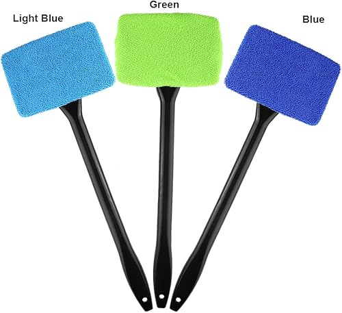 Miniatura 2 de TOPINCN Herramienta para parabrisas, limpiador de ventanas de coche con mango irrompible extensible de largo alcance y paño de microfibra lavable