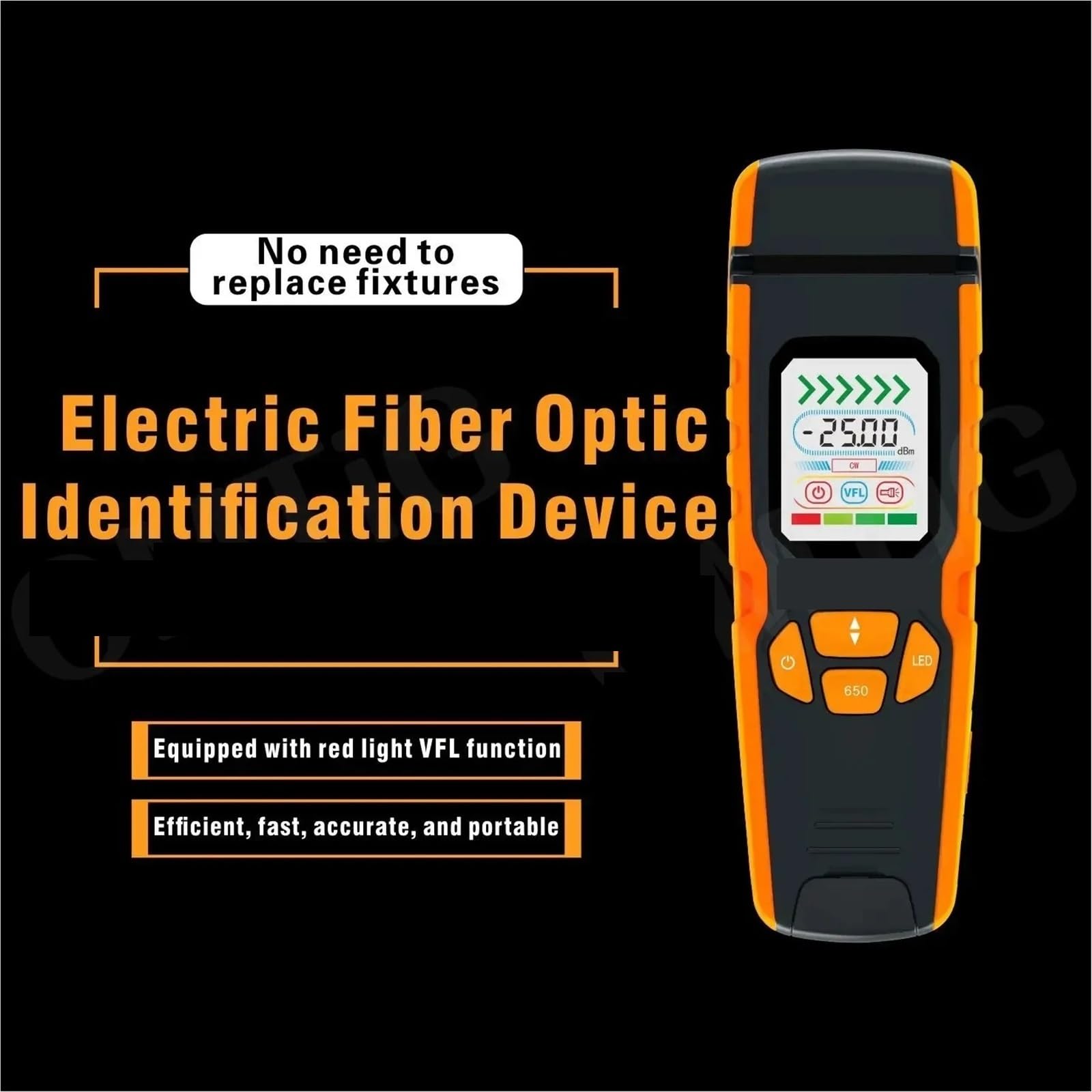 Identificador óptico eléctrico de un solo paso S2, detector fibra óptica en con localizador visual fallas rangos 850 a 1700 Nm (SM/MM) Central eléctrica de la estación