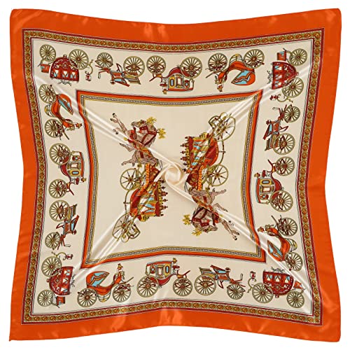 QBSM 35'' Satin Large Square Head Scarf Silk Feeling Neck Scarves Hair Sleeping Wrap Lightweight Headscarf for Women3