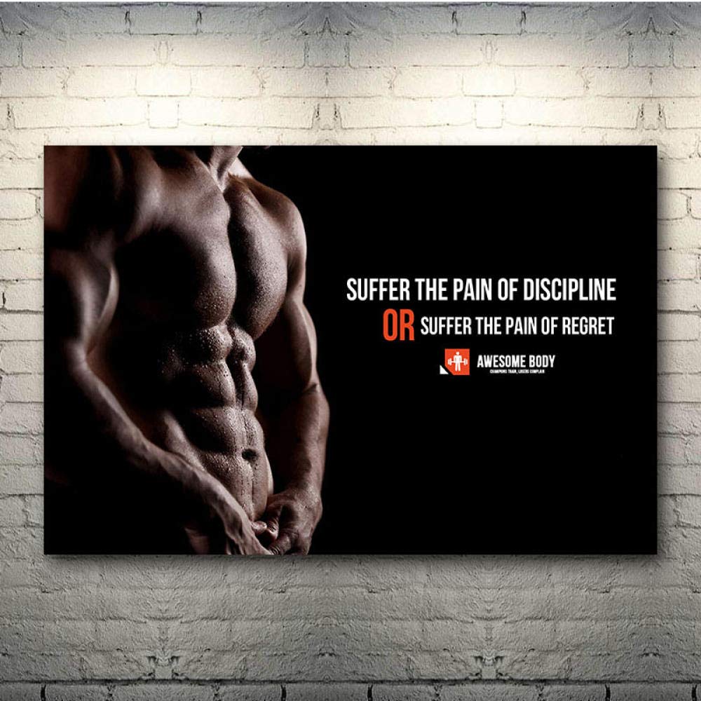 Buy Motivational Quote Wall Art Workout Home Gym Decor Sexy Muscle Man