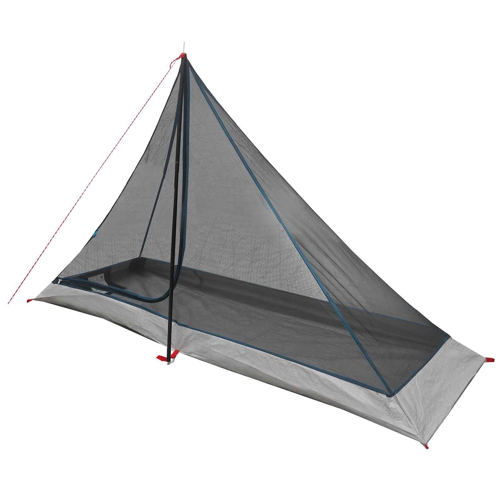 Tienda de trekking azul 222 x 85 x 125 cm de poliéster 185T con revestimiento de poliuretano, tienda de campaña ligera, impermeable y resistente al viento, con mosquitera, ideal para exteriores