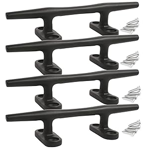 Boat Cleats 4 inch/5 inch/6 inch/8 inch Marine Dock Cleats Stainless Steel Boat Rope Cleat with Fasteners for Marine, Deck, Nautical Dcor