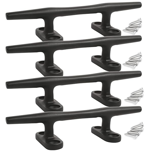 Boat Cleats 4 inch/5 inch/6 inch/8 inch Marine Dock Cleats Stainless Steel Boat Rope Cleat with Fasteners for Marine, Deck, Nautical Dcor