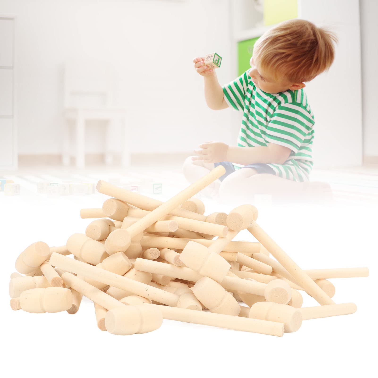 Mini Marteaux En Bois, 50 Pièces Petits Maillets En Bois Légers Pour Enfants, Jouets, Bricolage, Mini Marteaux à Maillet En Bois Pour le Travail du Bois Pour les Tout-petits Mini Marteaux En Bois, 50 Pièces Petits Maillets En Bois Légers Pour Enfants, Jouets, Bricolage, Mini Marteaux à Maillet En Bois Pour le Travail du Bois Pour les Tout-petits