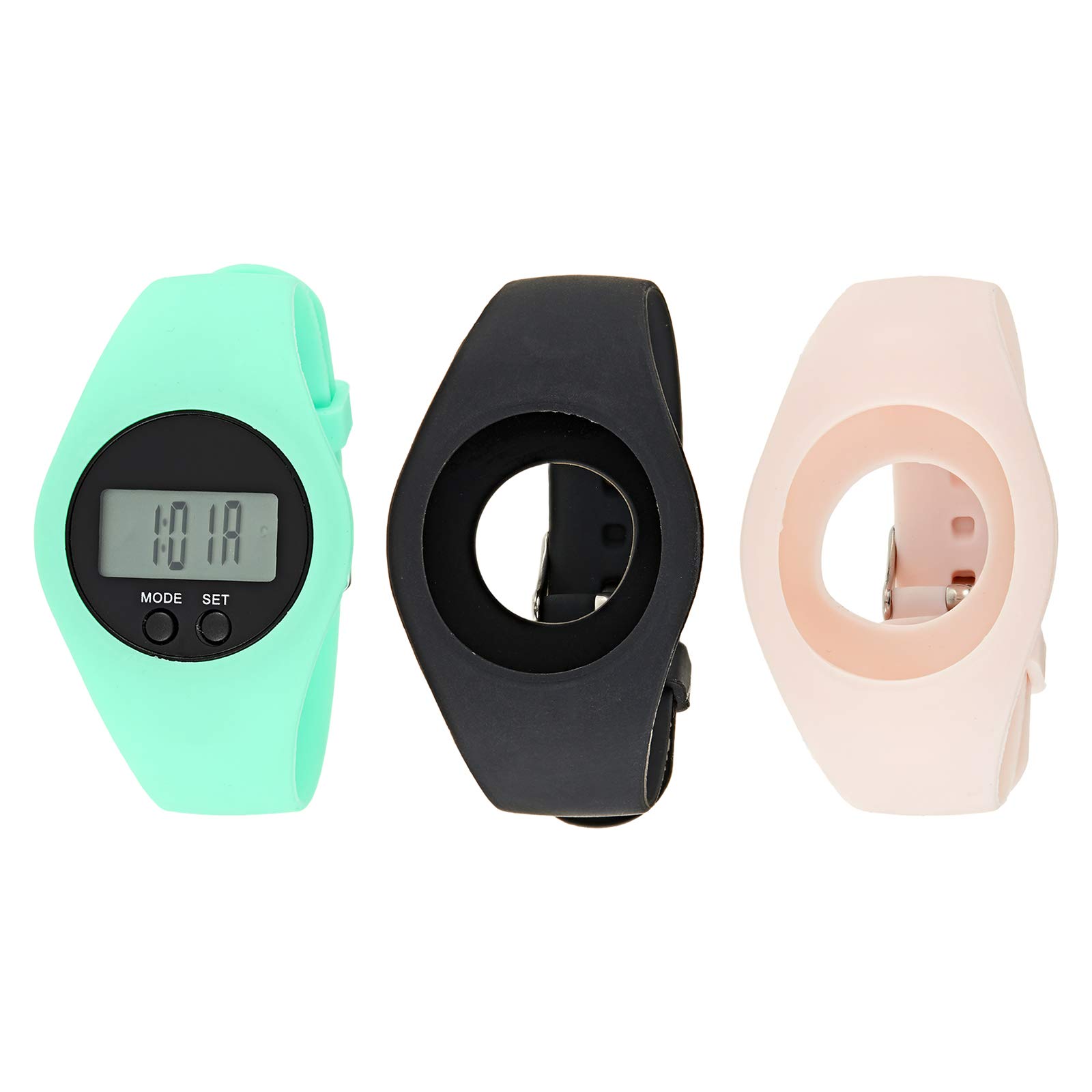 Charming CharlieUnisex's Dial Silicone Band Watch, 3 Piece Set - CH 101294116