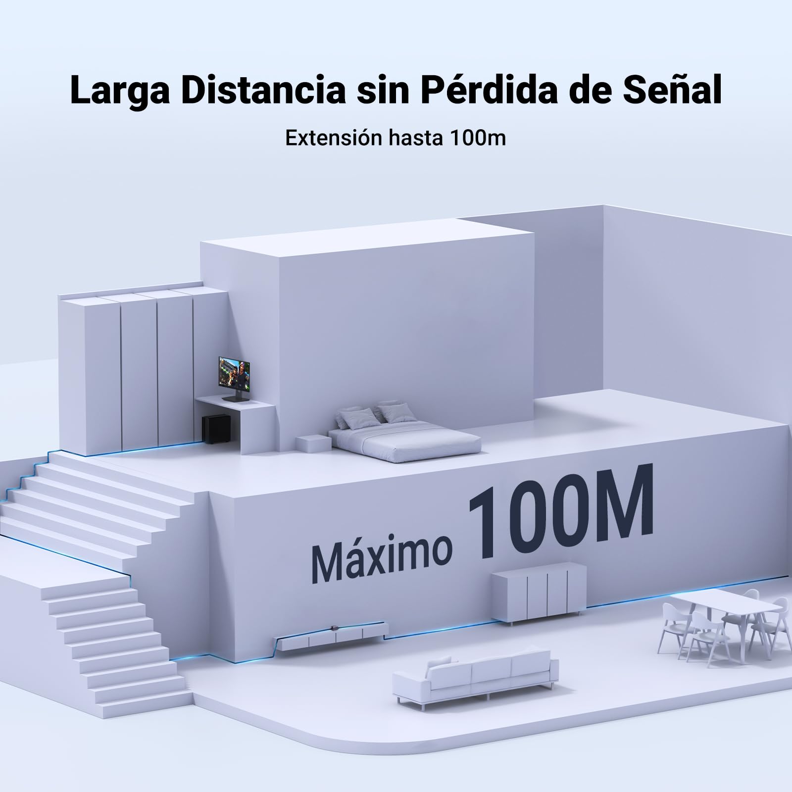 UGREEN Adaptador RJ45 10Gbps Conector de Extensión LAN Acoplador para Gigabit Acoplamiento de Cable Ethernet Cat7/ Cat6/ Cat5e (Gris,1 Pieza)