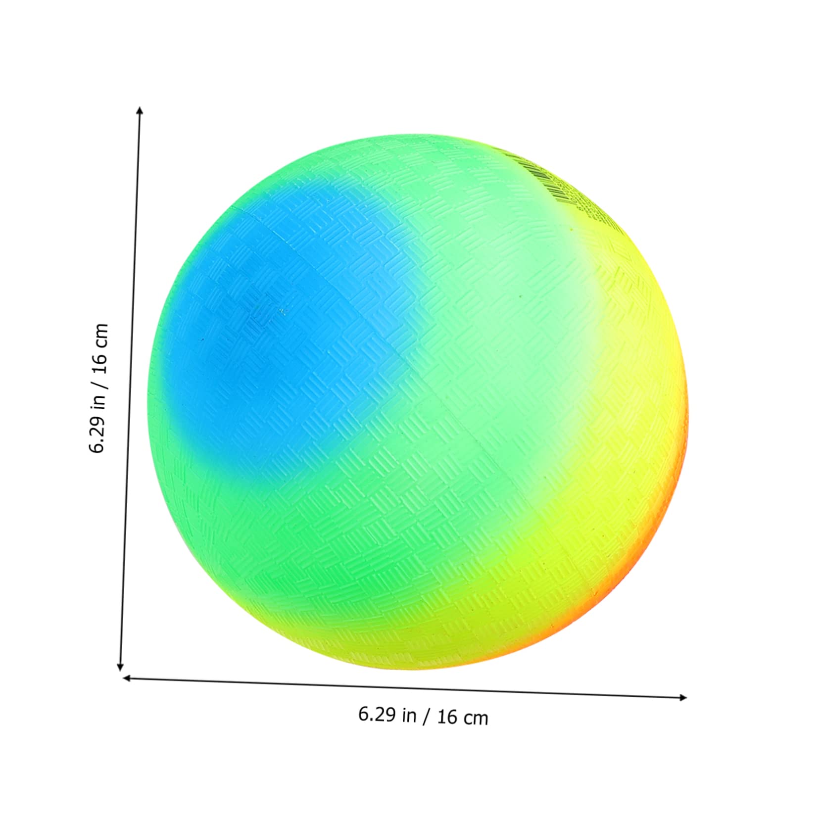 SUPVOX 2Pcs Rainbow PVC Playground Balls Bouncing Balls for Indoor for Sports Games and Festive Events