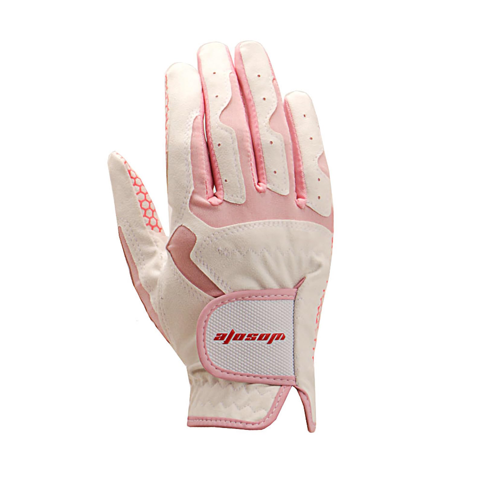 Golfhandschuhe für Damen, 1 Paar, Linke Hand, Rechte Hand, Golfspieler, Atmungsaktives Mesh-Mikrofasertuch, rutschfeste Partikel, Golfzubehör,XL(Length19.5cm)