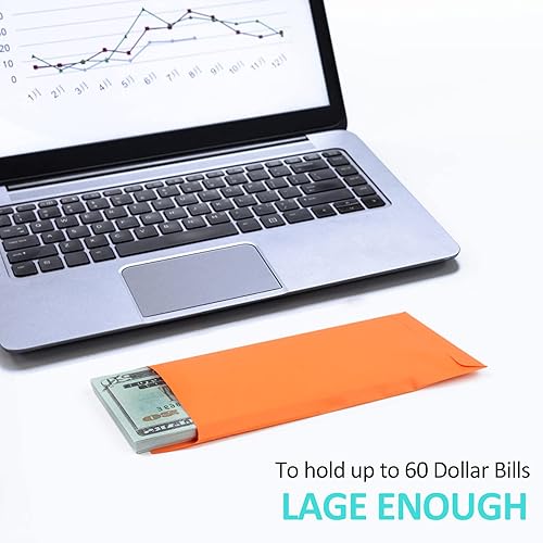 Miniatura 7 de Sobres para efectivo 120 sobres para ahorro de dinero, sobres de dinero de 3.2 x 6.6 pulgadas para presupuestos, monedas, cheques, tarjetas de