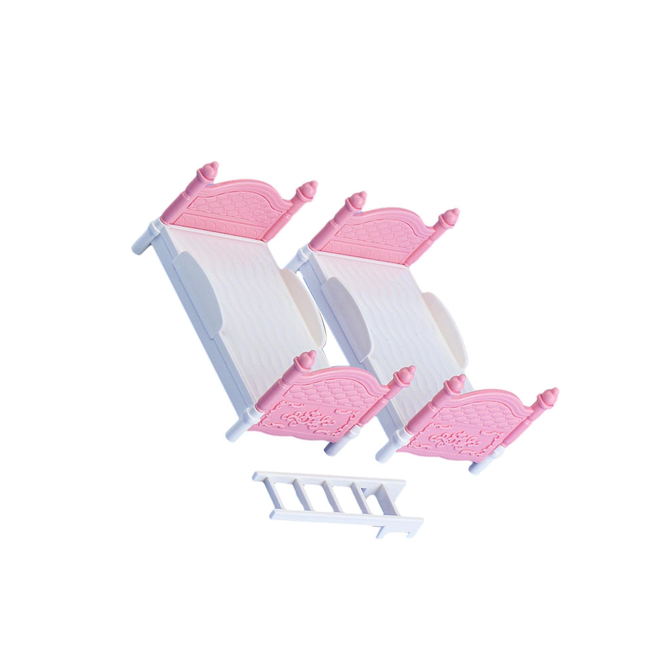lopituwe Doll Miniature Furniture Model Accessories Doll House Bed DIY Ornaments Bedroom Accs High Simulation Exquisite Workmanship Fun Play Dollhouse Decorative Furnishings Bed Animal Shape
