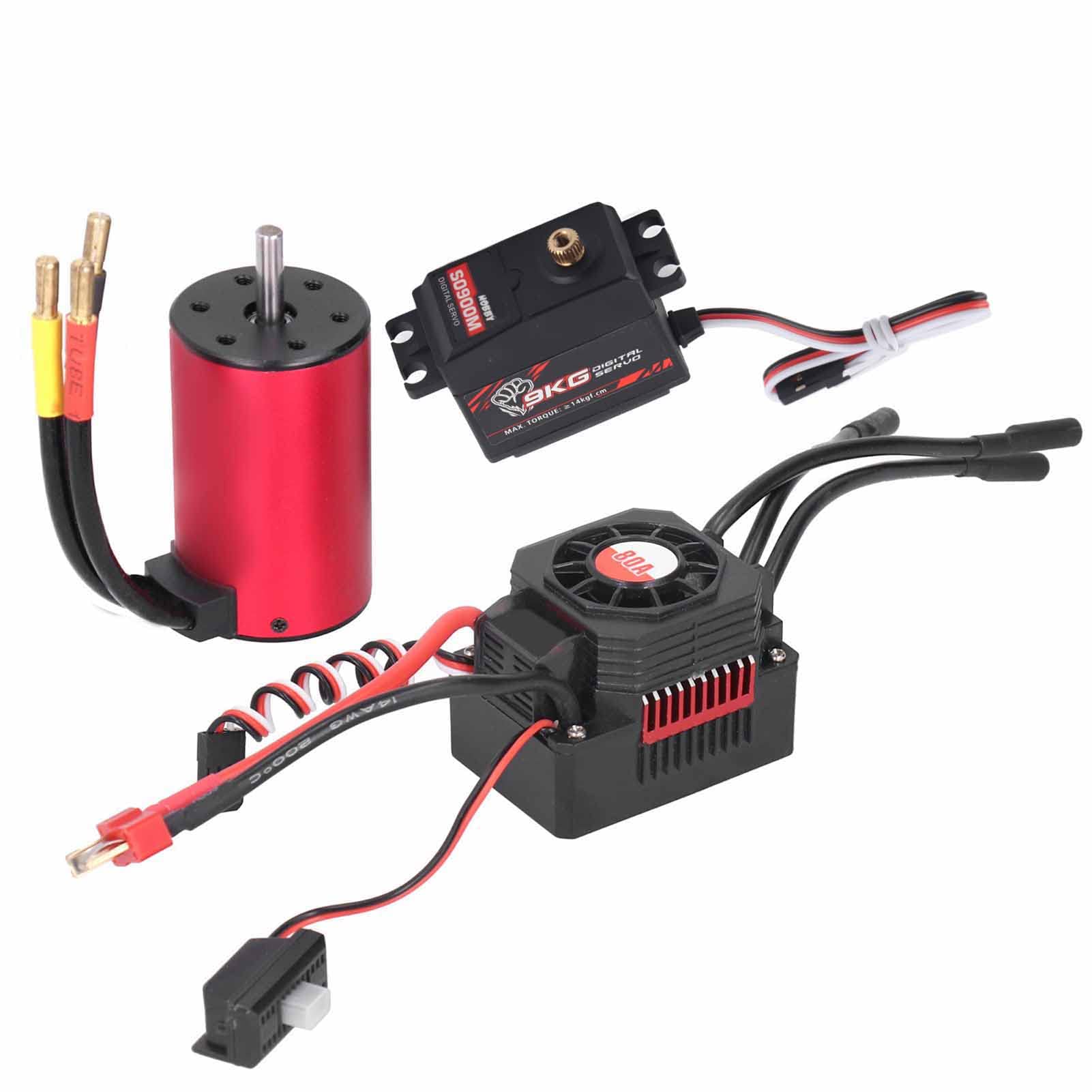 Silnik 3660 3500KV z powłoką chłodzącą 80A ESC 9KG metalowy serwomechanizm do samochodu RC