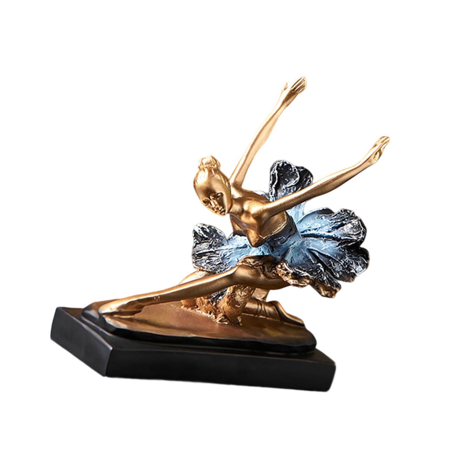 ZBIianxer European Ballet Dancer Sculpture Figurine Statue Home Decoration for Entryway Display Ballet Dancer Figurine
