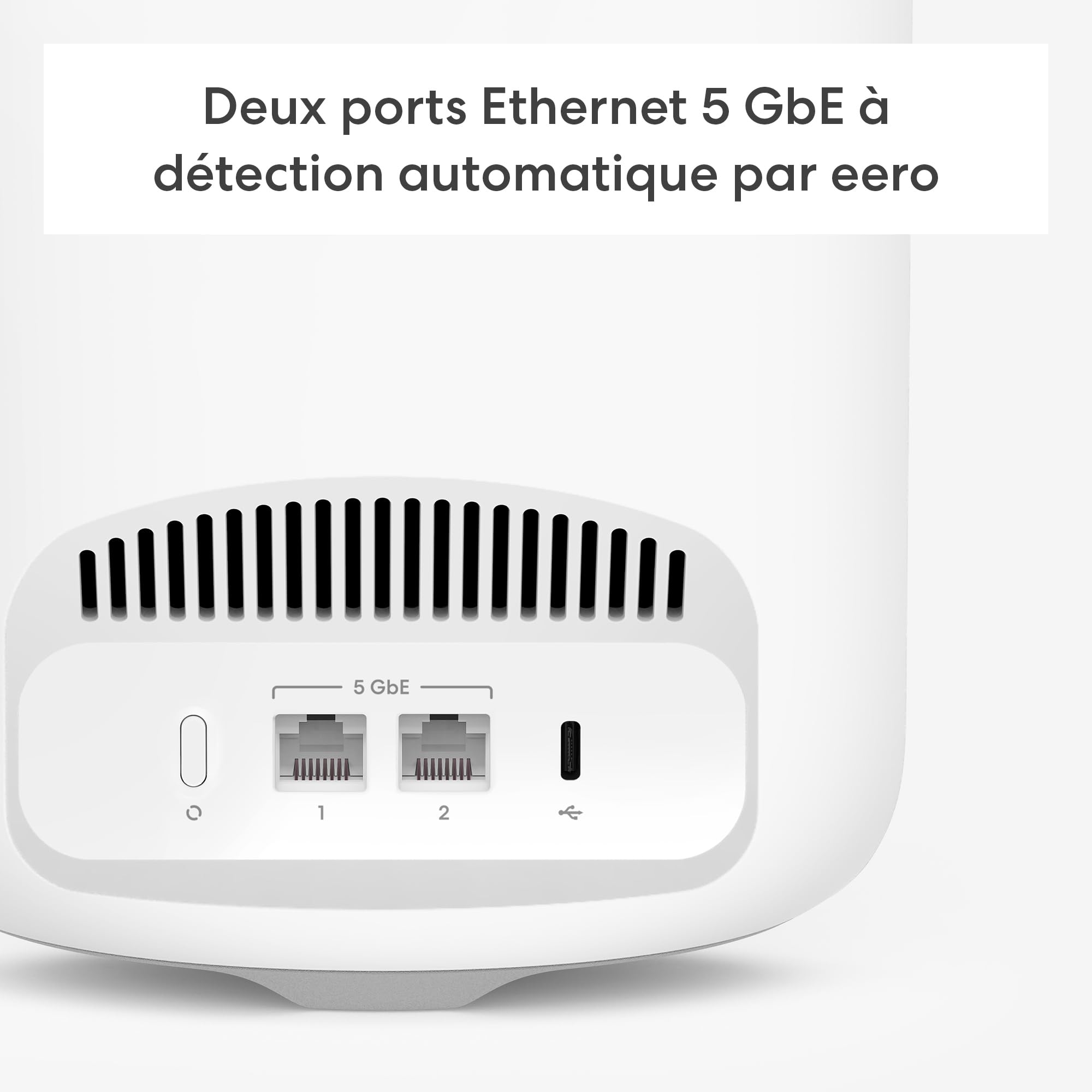 Routeur Wi-Fi 7 maillé tribande Amazon eero Pro 7 (dernier modèle) : prise en charge des connexions Internet jusqu'à 5 Gb/s, couverture jusqu'à 560 m², lot de 3