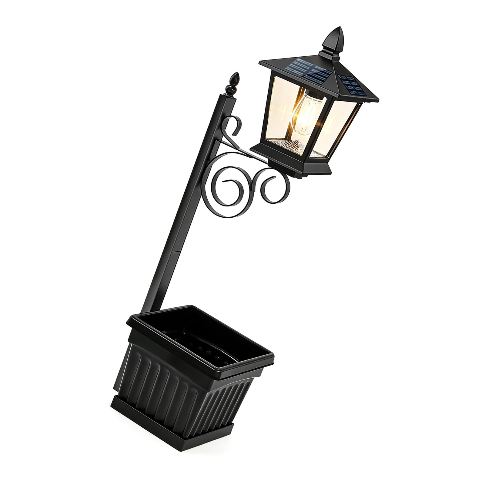 Hsioluted B Solar Power Flowerpot Light Decorative Outdoor Lamp For Garden Pathway And Patio With Auto On Off Transducer Patio Solar Lighting Device