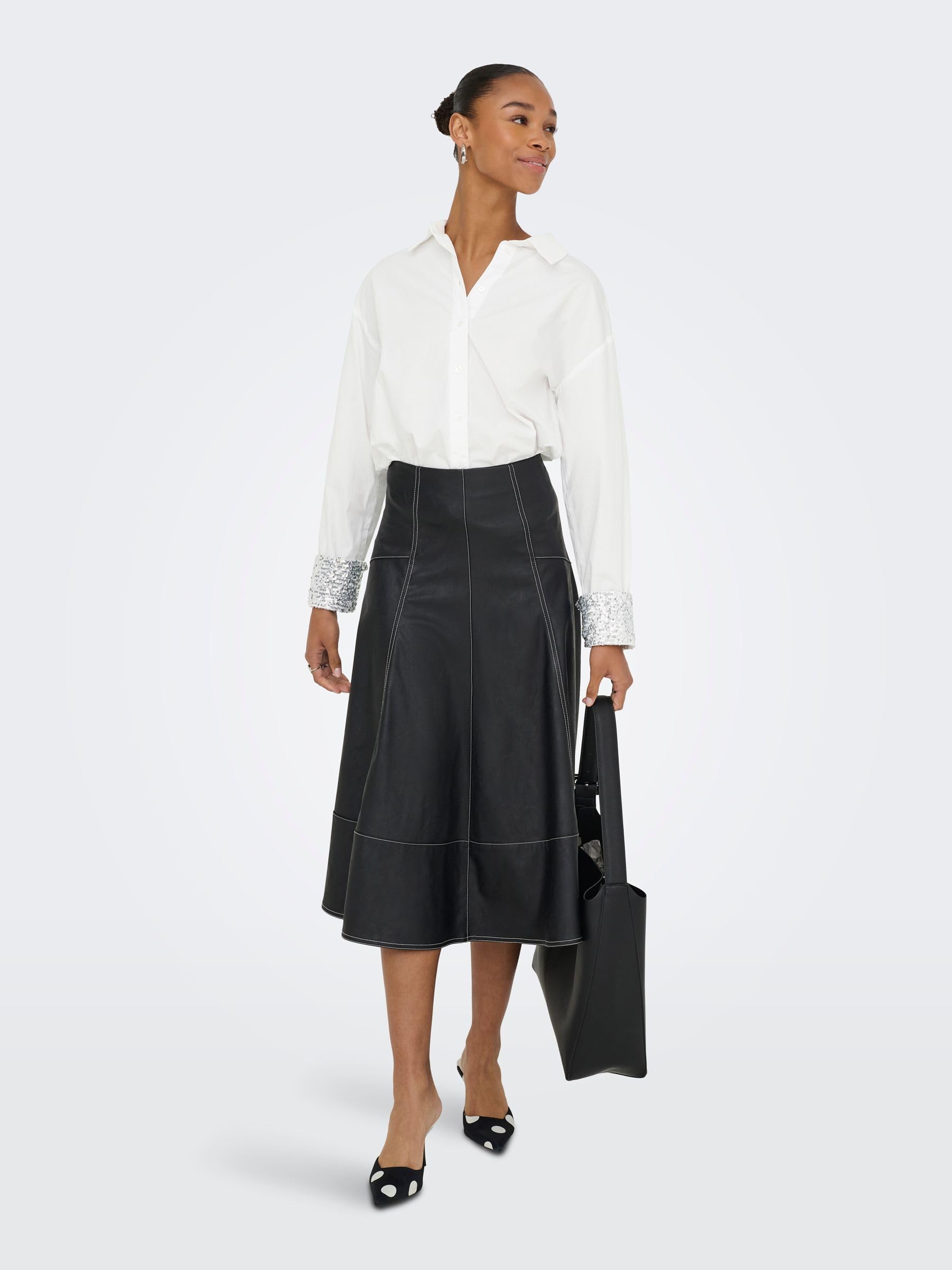 ONLY Onlpanama LS Sequines Mix Shirt Wvn Onlpanama LS Sequines Mix Shirt Wvn Donna (Pacco da 1)