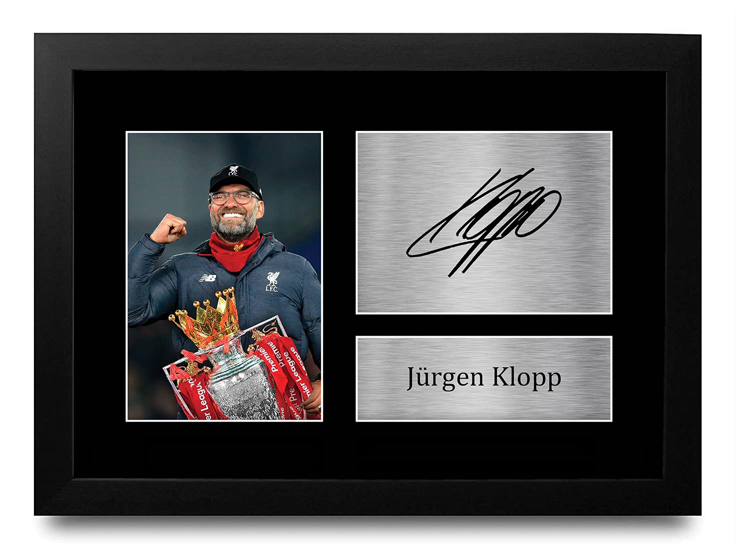 HWC TradingHWC Trading FR Jurgen Klopp Gift Signed FRAMED A4 Printed Autograph Liverpool Gifts Photo Display