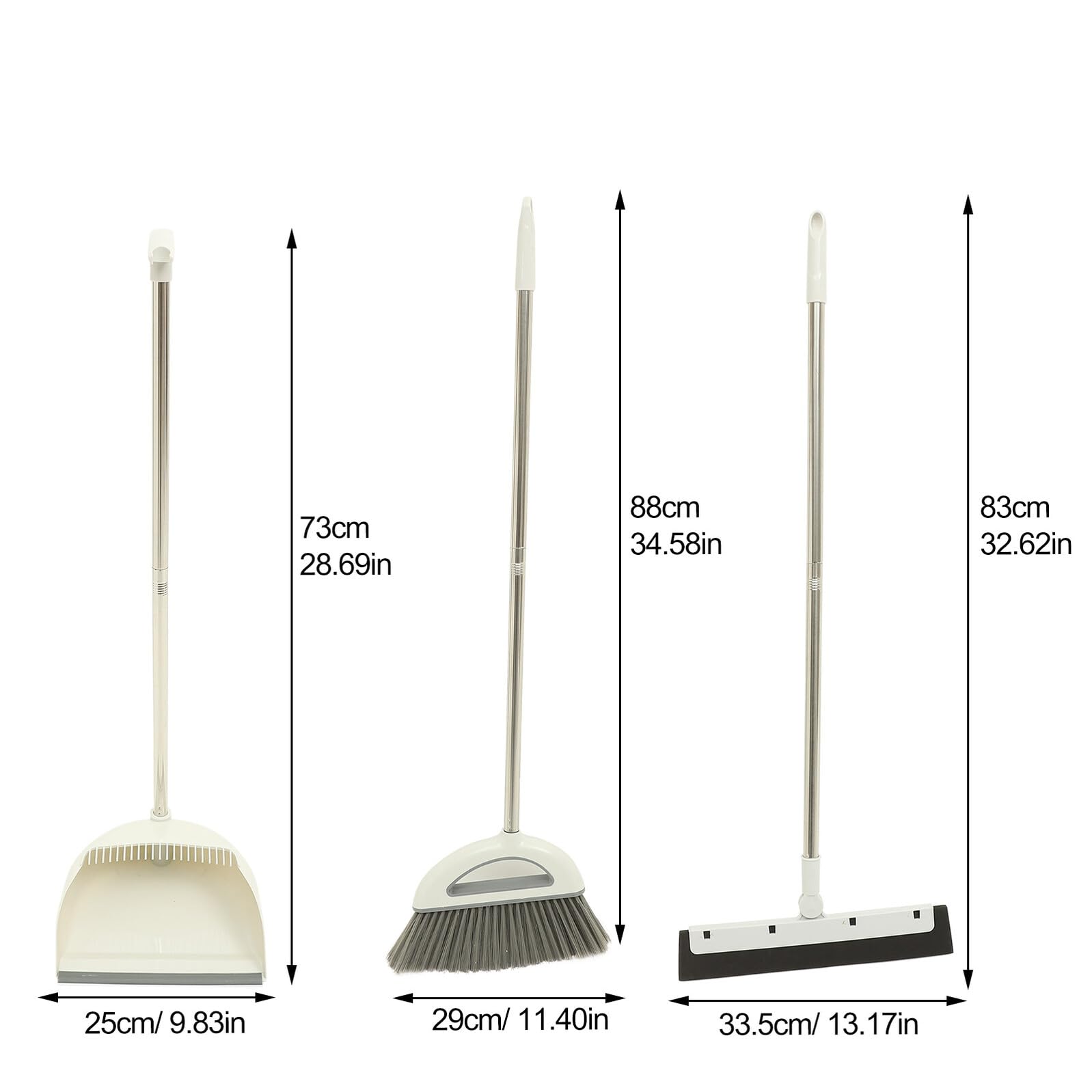 Homoyoyo Escoba y Recogedor Estable con Trapeador Multiusos para Limpieza Doméstica Diseño Ligero y Duradero Pet para Suelos de Baldosas