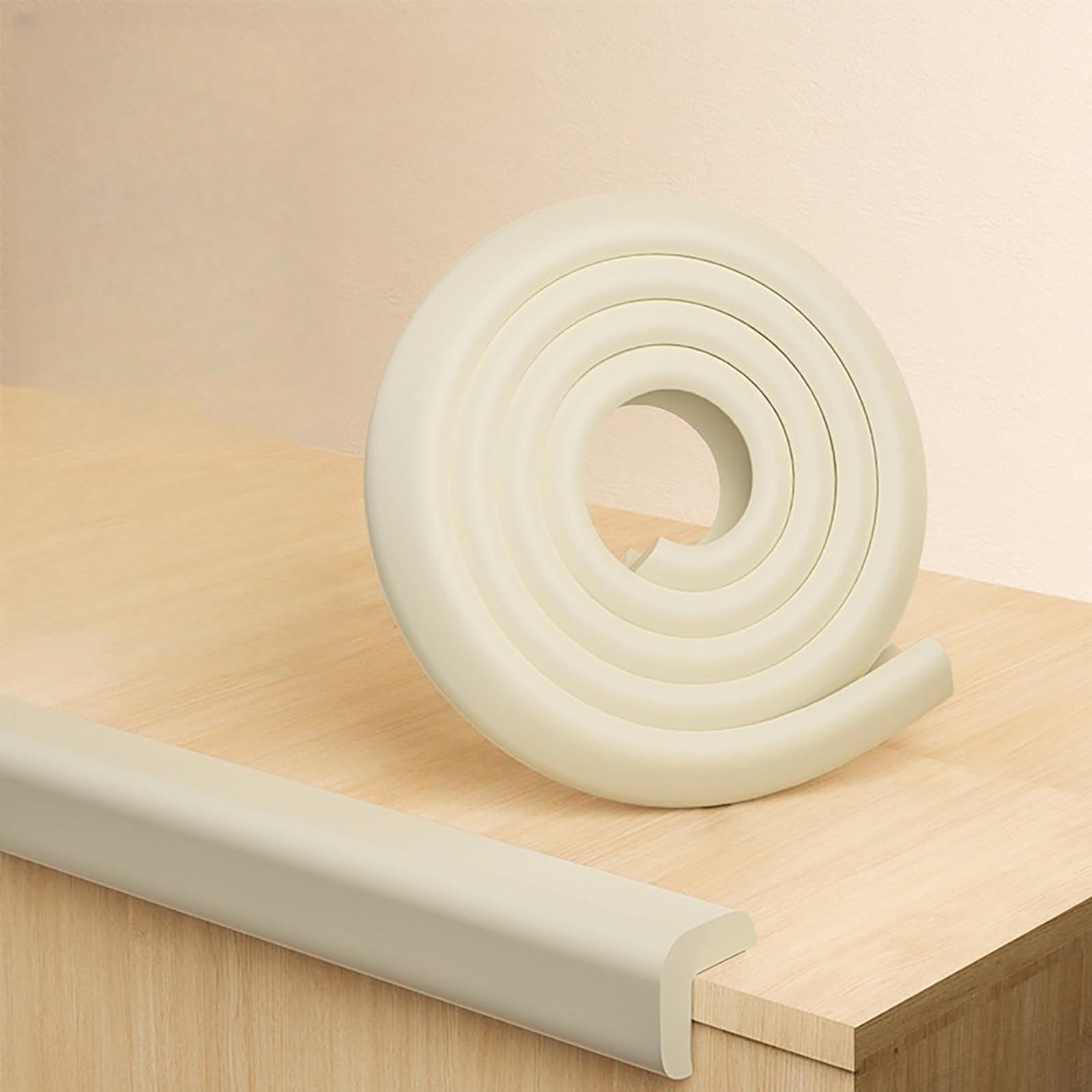 Furniture Edge corner protector, Foam Edge Protectors, Multicolor, Multisize, S/I Resist, Tabletops, Fireplaces, Cabinets(L off white,4m/13.1ft)