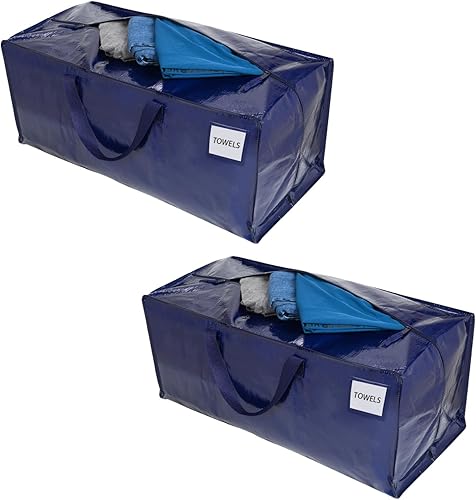 VENO Paquete de 2 bolsas de mudanza extra grandes resistentes con correas de mochila con asas fuertes y cremalleras, bolsas de almacenamiento para VENO Paquete de 2 bolsas de mudanza extra grandes resistentes con correas de mochila con asas fuertes y cremalleras, bolsas de almacenamiento para