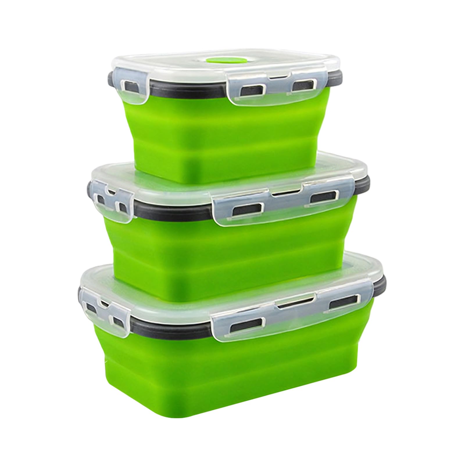 jiingekk Folding Bentos Box Set Spills Proof Easy Cleaning Quick Drying Great for Commuters Students Busy Lifestyles Presentation Bentos Box Set