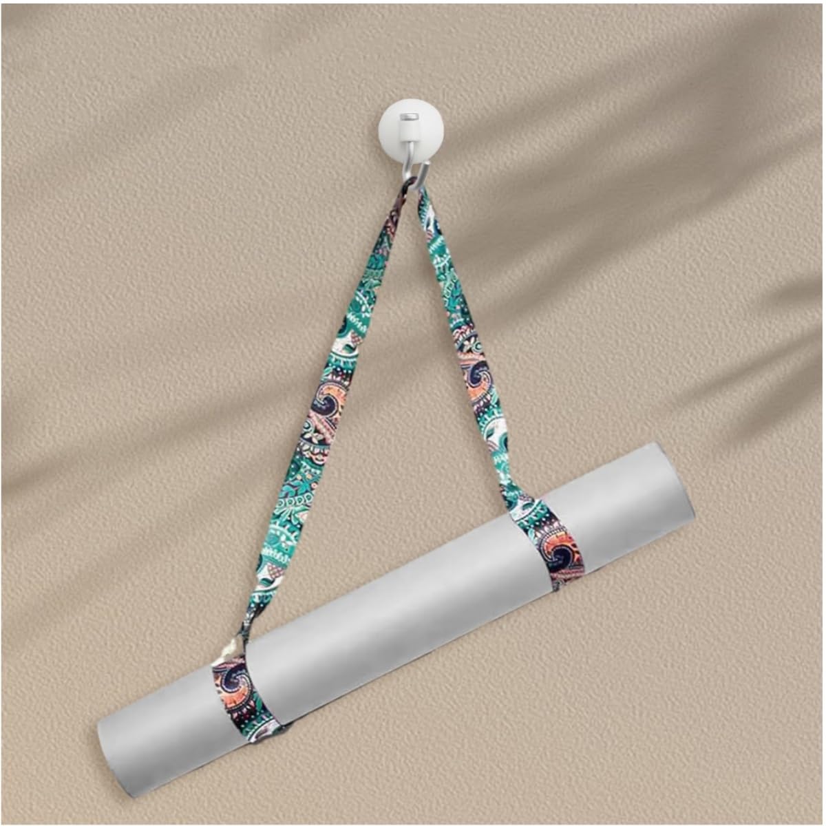 Yogamatte Tragegurt, Verstellbarer Tragegurt für Yogamatten, Elastischer Yoga Gurt für Pilates, Dehnen und Fitness, Grün, Nylon + Polyester, Webbing, Adjustable, Schnalle