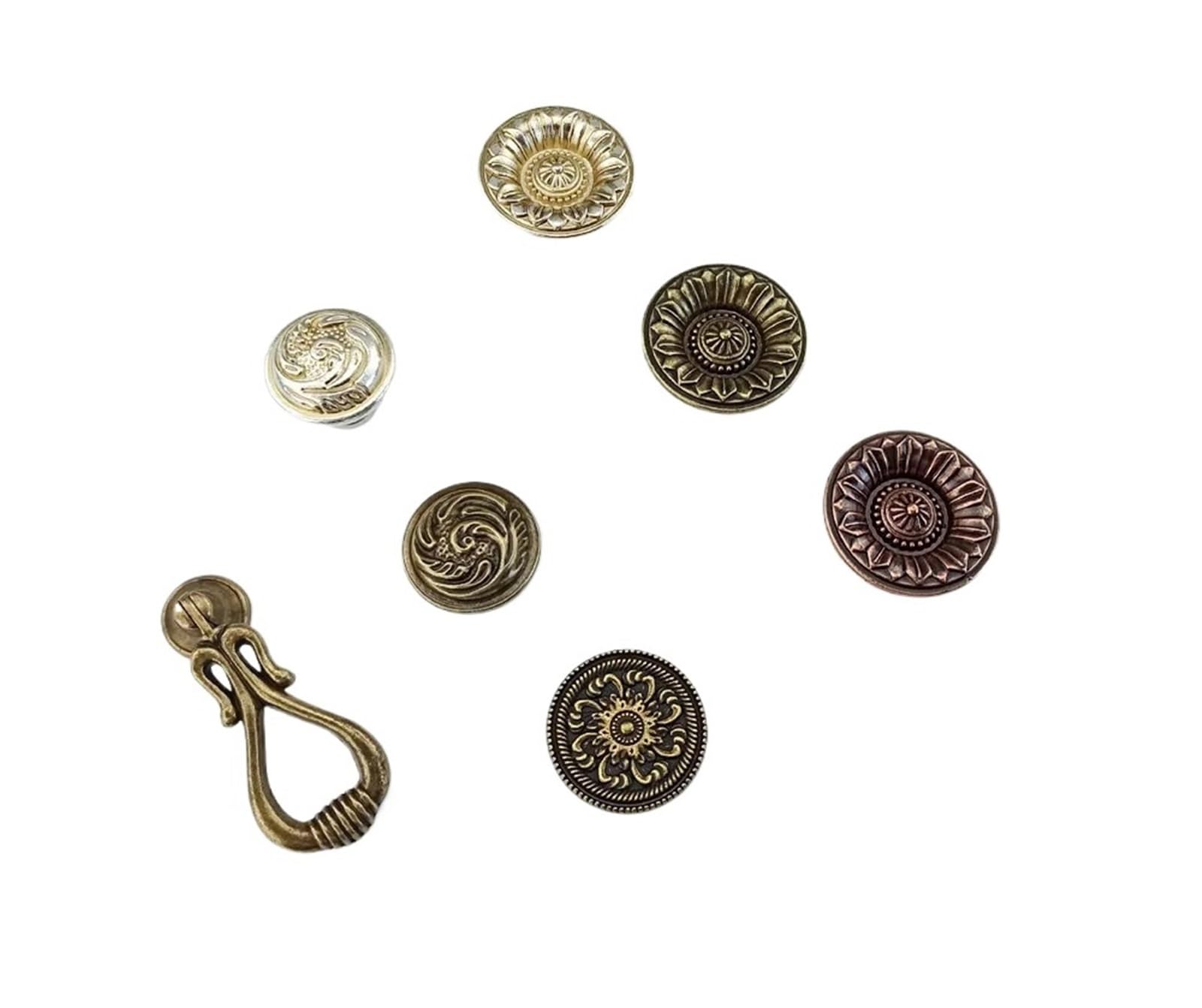 SOSODBBM Antique Silver Bronze Chrome Knobs Furniture Hardware Handle Drawer Wardrobe Kitchen Cabinets Cupboard Dresser Door Knobs Pulls 2Pcs(Bronze 30mm)