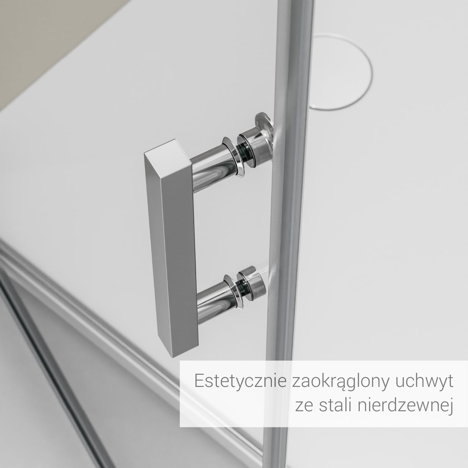 BERNSTEIN Kabina prysznicowa 90x100cm wysokość 195cm narożna kabina prysznicowa z wejściem od przodu NT416 szkło bezpieczne ESG 8 mm ze szkła przezroczystego z nano